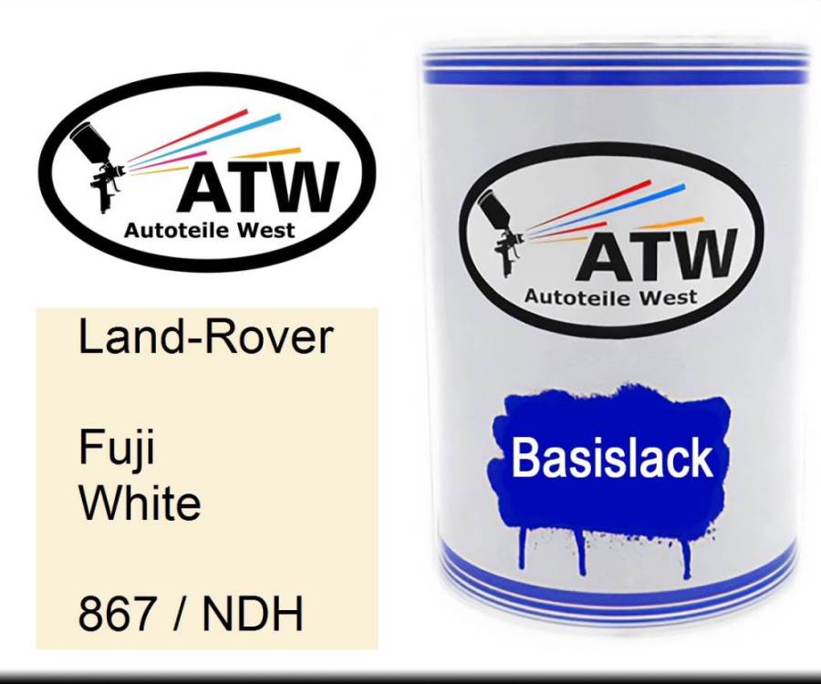 Land-Rover, Fuji White, 867 / NDH: 500ml Lackdose, von ATW Autoteile West.